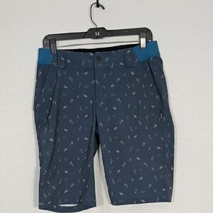 NWT Flylow Women's Tia Shorts Night Blue With Horse And Horseshoe Print Size 6